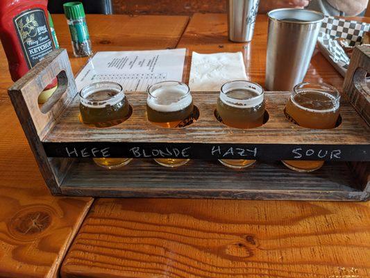 beer flight. Highly recommend the sour saison.