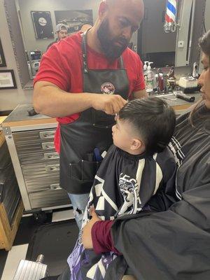 Mullet/mohawk fade for a 1 year old.