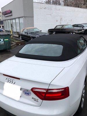 2011 Audi A5 new black canvas top with heated glass window