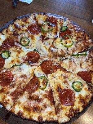 Hot honey roni pizza