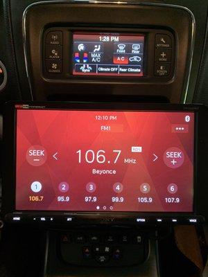 Dodge Journey with a new Sony XAX-AX 8000 8.95" screen with Apple play and android auto