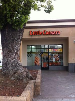 Storefront of Little Caesars on Holt Ave in Pomona