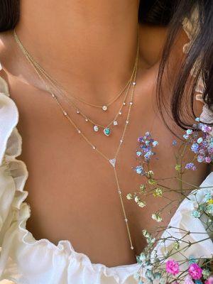 Layering Dainty necklaces