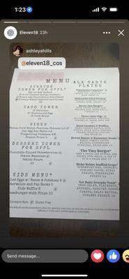 Brunch Menu (Limited)