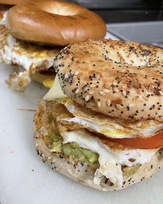 Egg, Cheese Tomato & Avocado Breakfast Sandwich