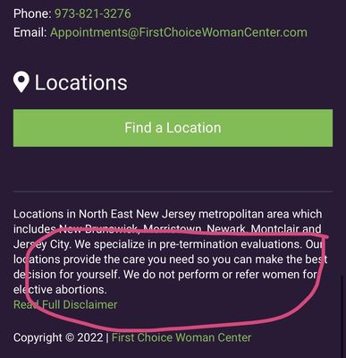 We do not perform or refer women for elective abortions.