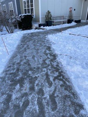 Icy walks, lots of falls and no one ever comes out to help. seriously bad and dangerous