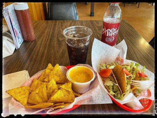 San Antonio, Queso & Chips With one (1) extra taco