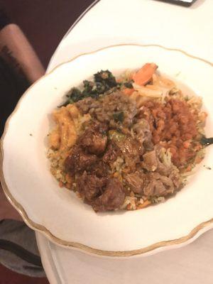 Delicious!!!  Ethiopian food!!  Definitely would go again, and again!!!