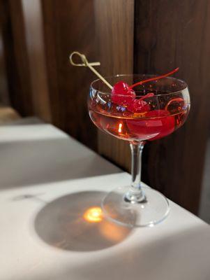 This twist on the classic Old Pal cocktail adds cherries to the recipe, making it a closer kin to the more popular Manhattan cocktail.