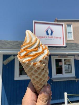 Tropical Orange in a Homemade Waffle Cone