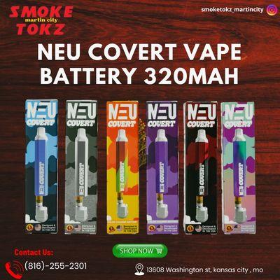 The NEU Covert Vape Battery 320mAH, available at Smoke Tokz, is the perfect blend of power and portability.