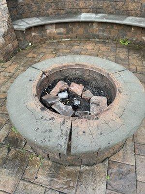 Bricks burn too. Awesome fire pit; can we fit the entire micro-hell in it and start all over?