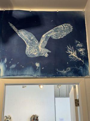 Cyanotype owl