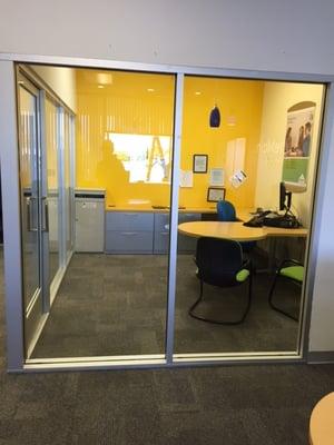 Office Remodel; Drywall, paint, glass doors & flooring.