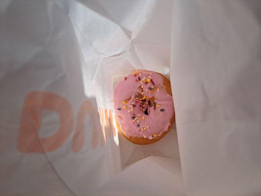 Individually bagged donut for Little Mister