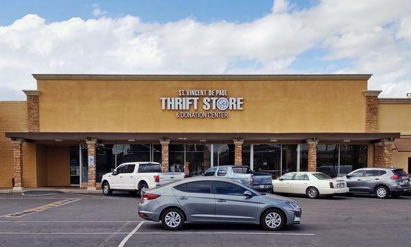 The view of the store from the parking lot.