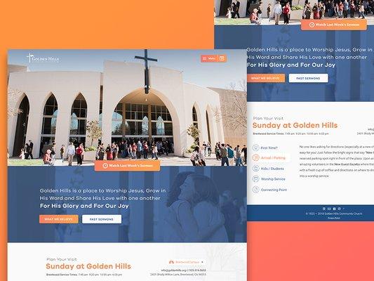 Golden Hills Community Church Web Design