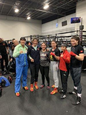 Alexandra Fernandez (Middle) Sparring with China's Elite Females