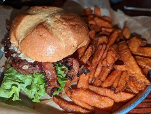 The Triple B (Bacon Blue Burger)*