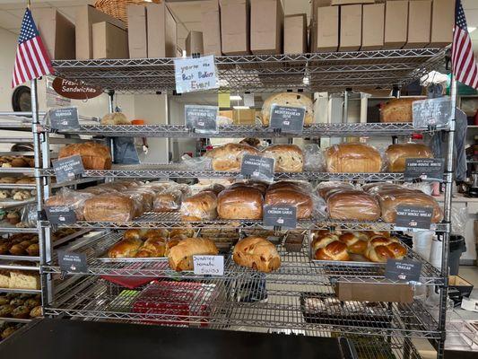 Fresh baked Breads for the day ..