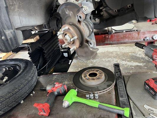 Brake and rotors