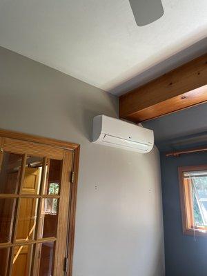 An indoor, ductless head will heat and cool the area very efficiently compared to traditional HVAC systems.