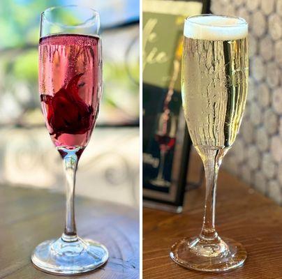 Sparkling Pinot Grigio, add a hibiscus flower and make it a mimosa!