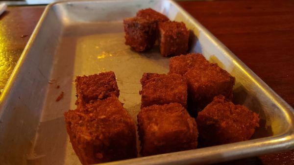 Homemade tater tots ($5). More like cubes of hashbrowns. Not seasoned enough, but I still appreciated the effort.