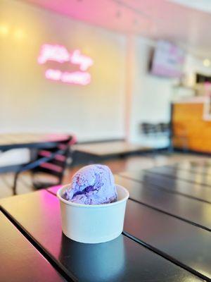 Lavender Ice Cream. A little icy but good. | IG @moniquedao