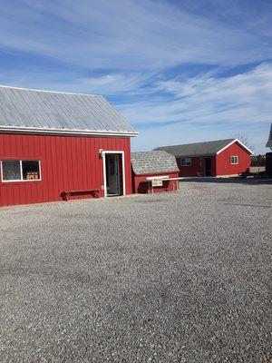 2 of the large barns full of unique items