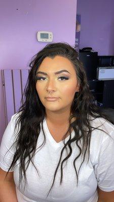 Full glam makeup application