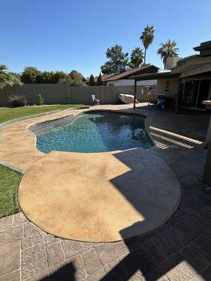 Finished pool deck