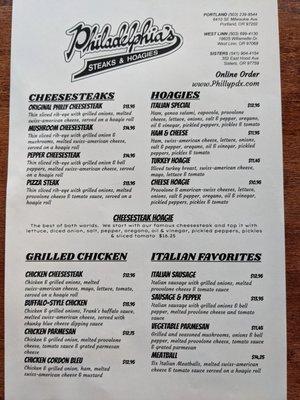 Menu 9/27/21