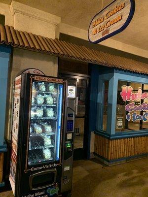 Vending machine in front of store