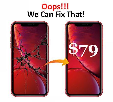 iPhone XR/11/XS/X Screen Repair for $79