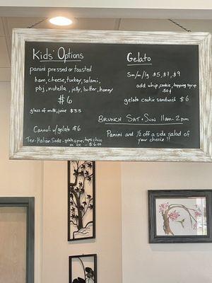 Kids menu!