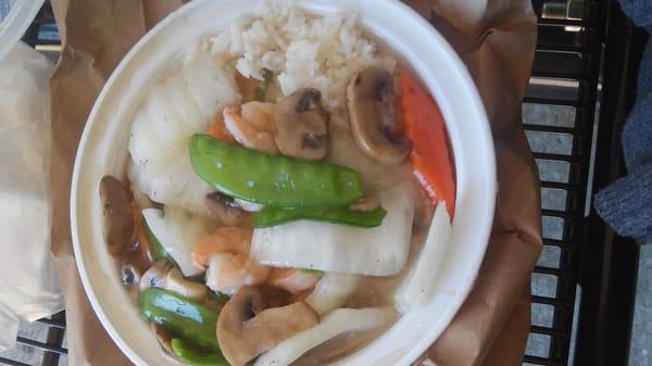 Shrimp with Chinese vegetables