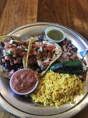 Smoked Brisket Tacos Plate