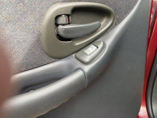 Looks like door handle doesn't match the interior