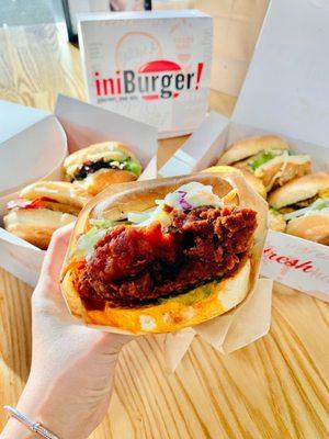 3 M'ini Burgers 2 M'ini Burger Nashville Hot Chicken Sandwich