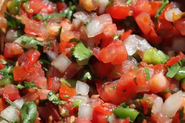 Freshly made pico de gallo. Yum.