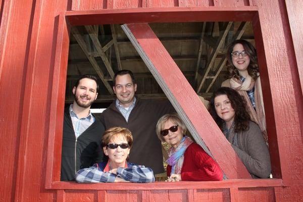 Waldhoff Gard & Associates team members.  Taken at the covered bridge in Mahomet, IL.