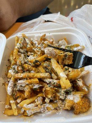 Chicken Tikka Masala fries $10