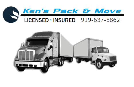 Ken's Pack & Move of Raleigh, NC provides fully insured packing & moving services to North Carolina, South Carolina & Virginia