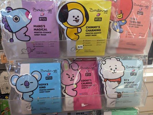 BT21 Facial Masks