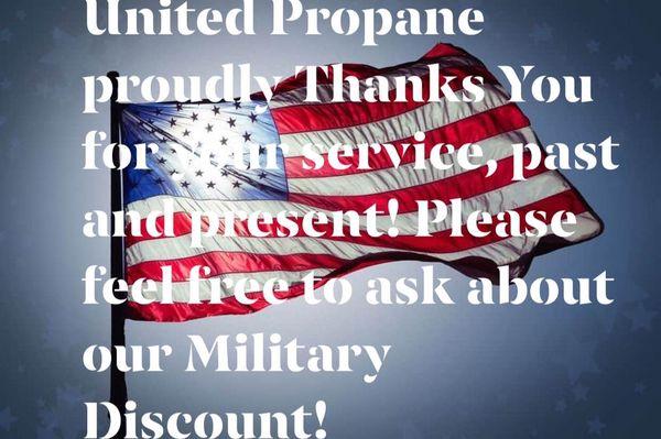 Ask me about our Military Discount