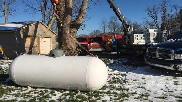 Propane tank installation