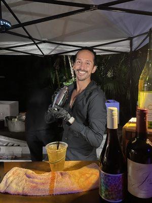 The very friendly bartender