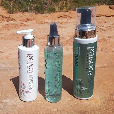 Great products to moisturiz your skin and maintain your spray tan.